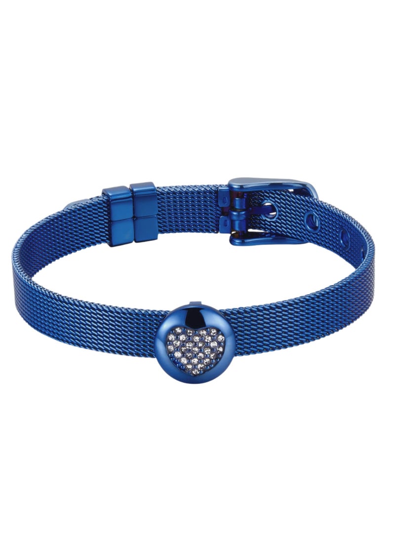 زنك سوار زينك النسائي المصنوع من الستانلس ستيل الأزرق | ZFBR001BL4 - Image 1