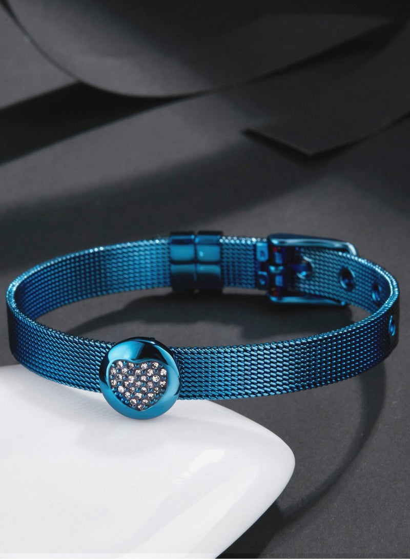 زنك سوار زينك النسائي المصنوع من الستانلس ستيل الأزرق | ZFBR001BL4 - Image 3