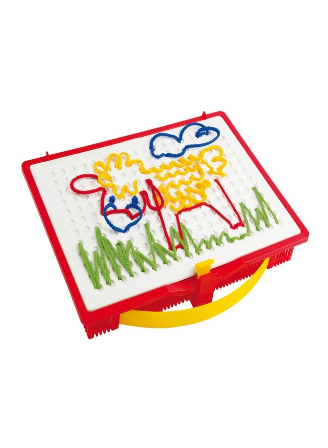 Quercetti Filo Play Set - A Novel Lacing Tool with 18 Pattern Templates to Create Art with String- for Ages 4 and Up (Made in Italy) - Image 4