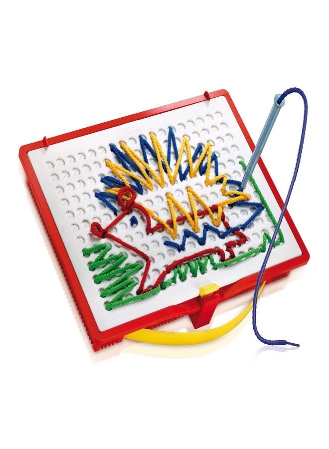 Quercetti Filo Play Set - A Novel Lacing Tool with 18 Pattern Templates to Create Art with String- for Ages 4 and Up (Made in Italy) - Image 2
