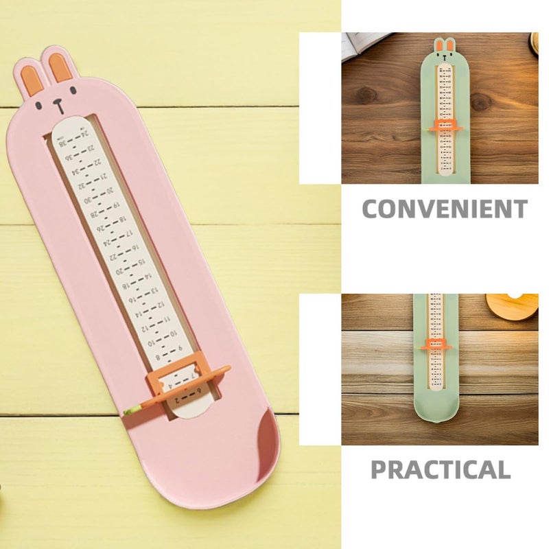أداة قياس قدم تصميم حيوانات للأطفال، حزمة مزدوجة لقياس حجم الحذاء المنزلي - Image 4