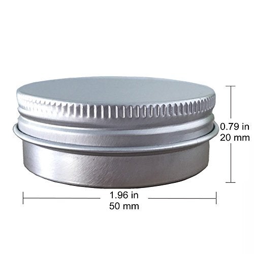 JOYWEE Screw Top Aluminum Tin Jars Cosmetic Sample Metal Containers, Round Pot for Candle, Lip Balm, Salve, Make Up, Eye Shadow, Powder (12 Pack, 1 OZ/30ml) - Image 2