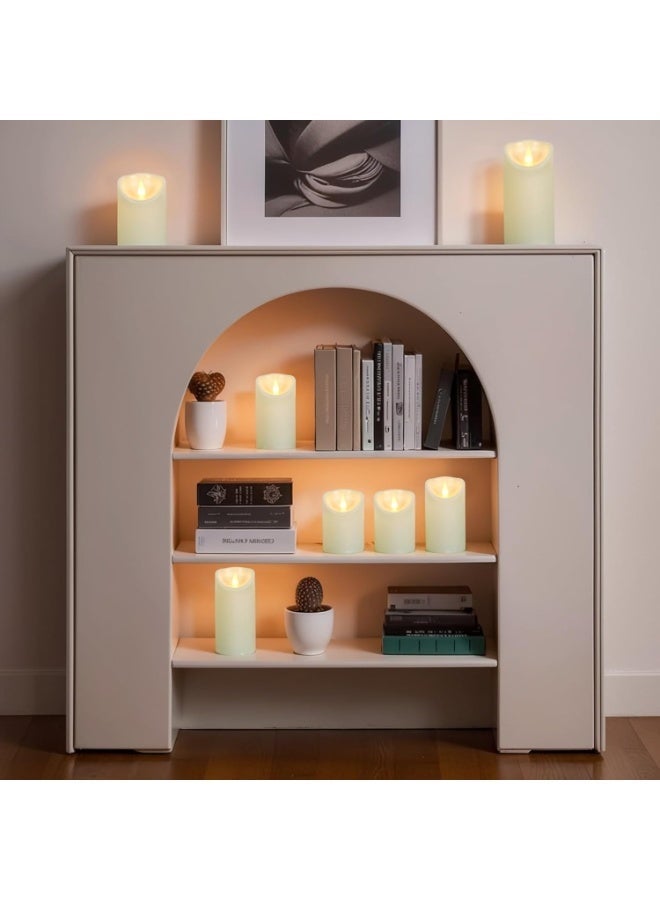 مادو جاليري مجموعة مزهريات أسطوانية زجاجية من مادو جاليري، مكونة من ٤ قطع، حاملات زهور وشموع مزخرفة للمنزل أو حفل الزفاف | تتوفر خيارات الشموع العائمة والأعمدة (اشترِها مع عبوة من ٤ قطع من الشموع البلاستيكية العمودية) - Image 5