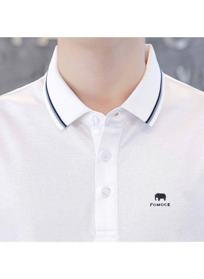 Fomoce 2024 Summer Men's Polo Shirt Business Short-sleeve T-shirt - Image 4