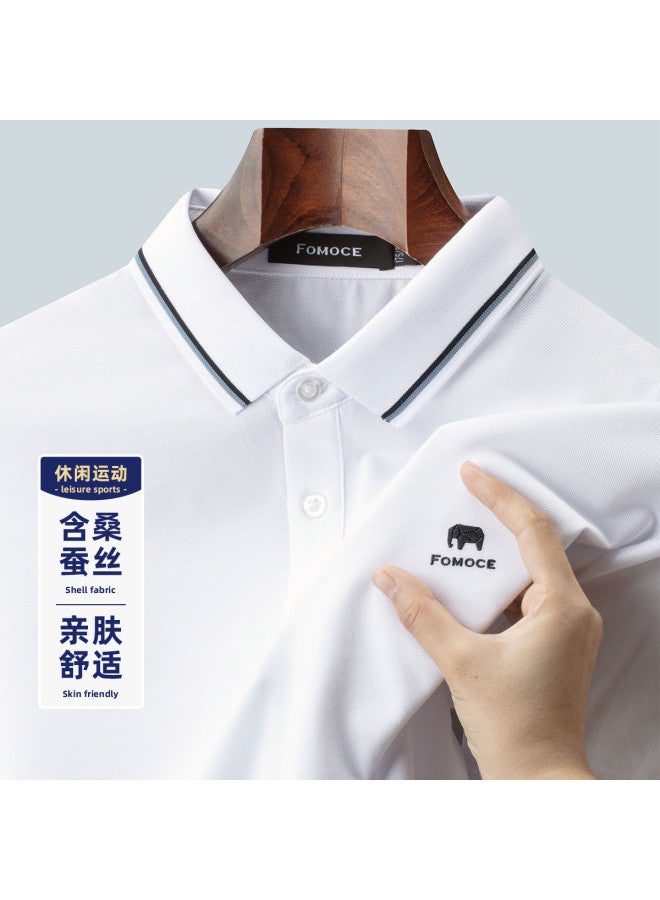 Fomoce 2024 Summer Men's Polo Shirt Business Short-sleeve T-shirt - Image 2