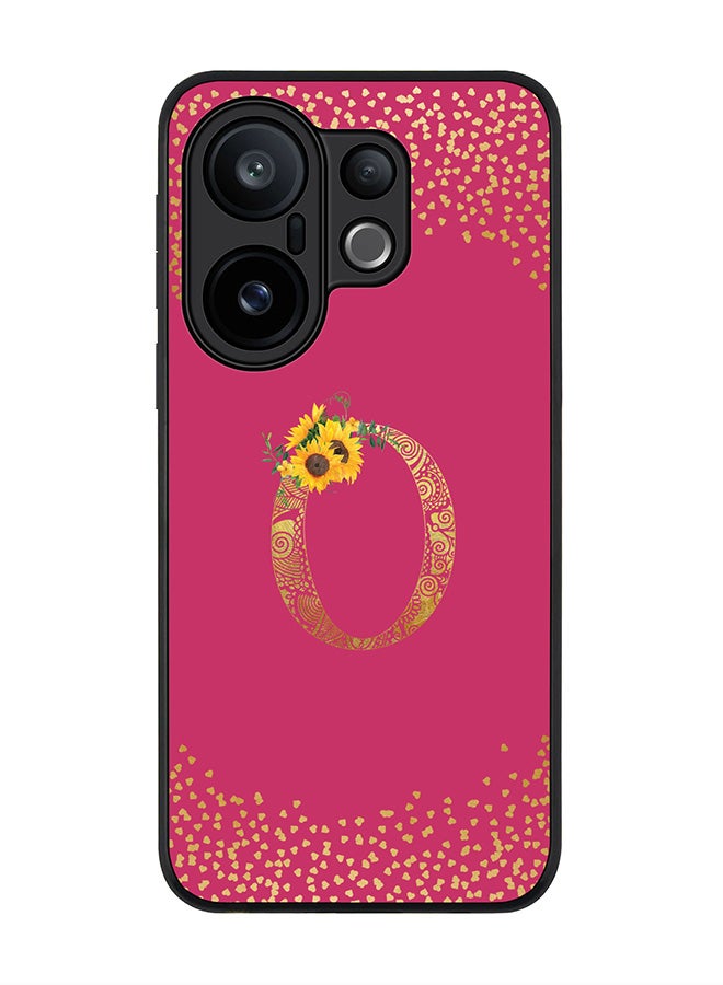 Stylizedd For vivo X200 FE / S30 Pro mini Case,Slim fit Camera Protection, Shockproof Thin Phone cover  - Custom Floral Monogram - O ( Deep Pink )