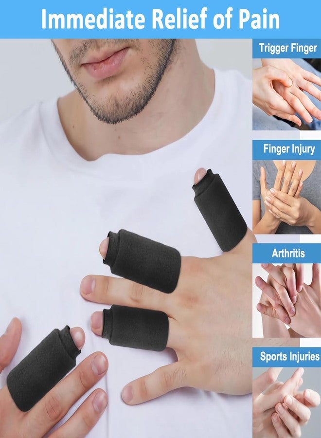 HANNEA® 4Pcs Ice Cool Finger Sleeves,Finger Protection,Gel Support Protector Gloves for Trigger Arthritis swelling Tendonitis Sore Knuckle Injure Pain Relief - Image 4