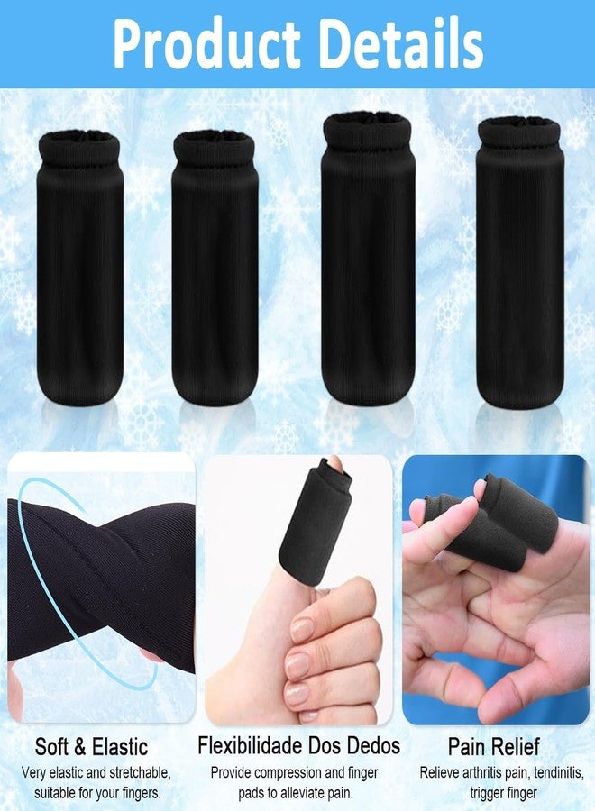HANNEA® 4Pcs Ice Cool Finger Sleeves,Finger Protection,Gel Support Protector Gloves for Trigger Arthritis swelling Tendonitis Sore Knuckle Injure Pain Relief - Image 5