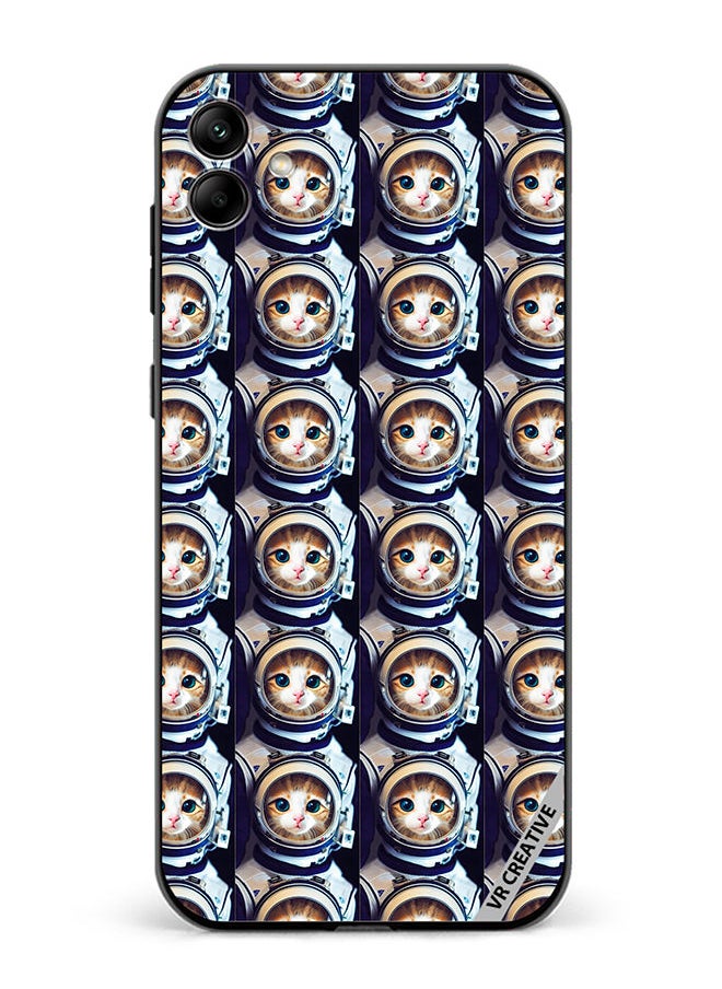 VR CREATIVE - Protective Case Cover For Samsung Galaxy A04 Cat Face Inside Astronauts Helmet Pattern Design Multicolour - Image 1