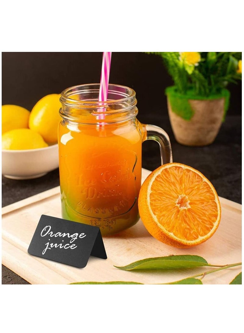 سيوسي 20 عبوة من لافتات خيمة طاولة سبورة صغيرة مقاس 10 × 7 سم للطعام - بوفيه - للحفلات - للزفاف - ملصقات على السبورة للطعام - ملصقات حامل طعام الطباشير - Image 5