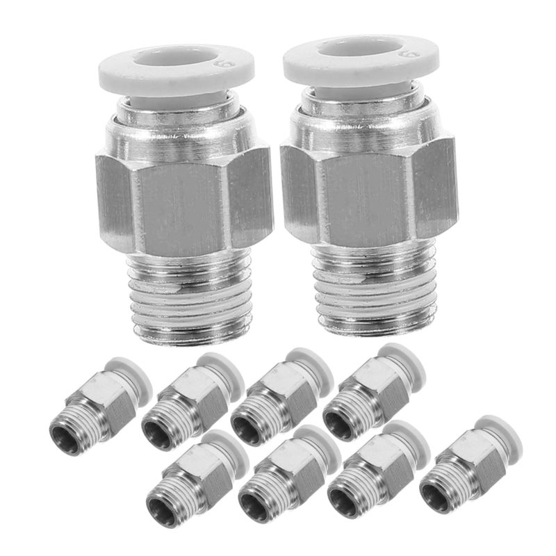 10 Pcs Quick Connect Air Fittings Push To Connect 1 4 Inch NPT Male And Female - Image 2