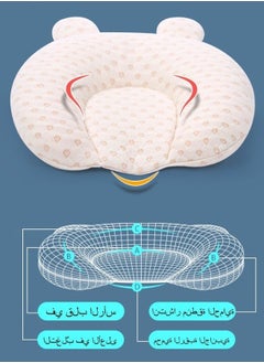 bbet Baby Pillow for Newborn Baby(0-12months),Baby Head Shaping Pillow Prevent Flat Head Newborn Baby Pillow Nursery Head Shaping Infant Unisex Latex Pillow Head Protection Support Pillow for Baby  - Image 2