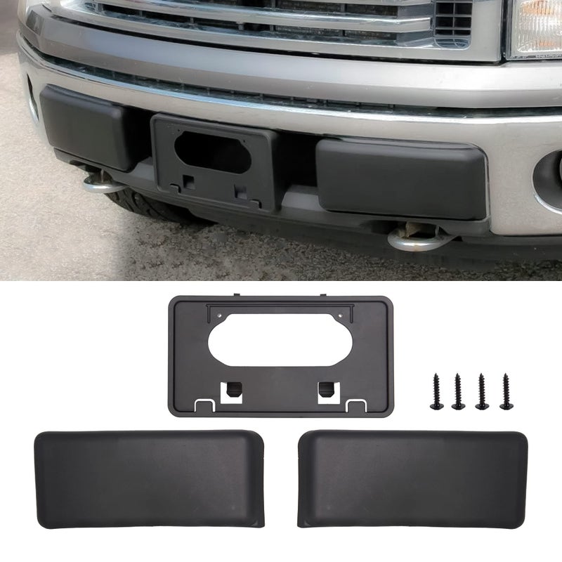 Phamyor Original Front Bumper Guards Pads Front License Plate Bumper Mounting Bracket Fit for Ford F150 20092014 Replace 9L3Z17E810B 9L3Z17A385A FO1053100 FO1068134