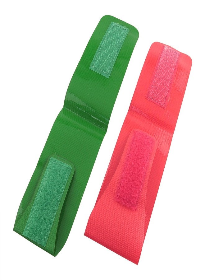 WHYHKJ 2 Pairs Wrestling Ankle Straps 1 Pair Red 1 Pair Green Essential Tools for Wrestling Sports and Fitness Hook and Loop Wrestling Matches Training Events Coaches Referees - Image 3