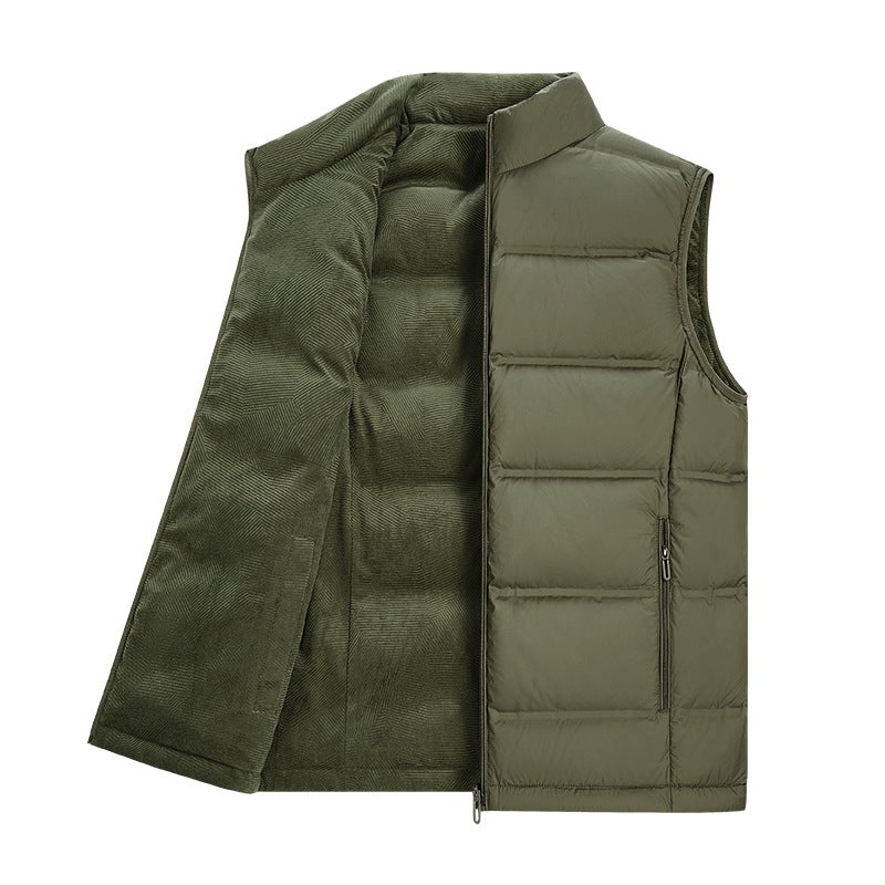 Vest Army Green New Autumn/winter Warm Reversible Down for Couples 90 White Duck Plus Size