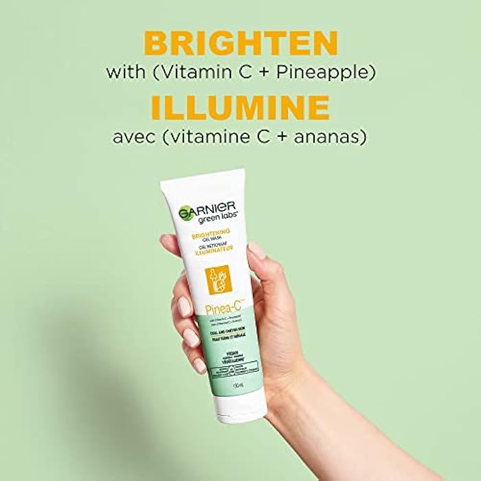 Garnier SkinActive Green Labs Brightening Gel Washable Cleanser with Vitamin C and for Dull and Uneven Skin 4.4 Packaging May Vary, Pinea-C, Pineapple, 13.2 Fl Oz - Image 4