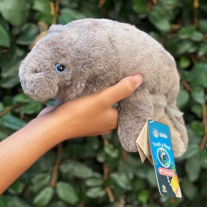 Fahlo Tracking Plush | Includes 12" Plush, Interactive 3D Tracking Map, and Wildlife Conservation Support | Eco-Friendly & Safe for All Ages | (Manatee) - Image 5