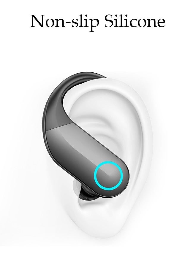 DUNISO Bluetooth Headphones Wireless Earbuds 13hrs Playtime Wireless Charging Case Digital Display Sports Ear buds with Earhook Premium Deep Bass IPX5 Waterproof Over-Ear Earphones for TV Phone Laptop - Image 5