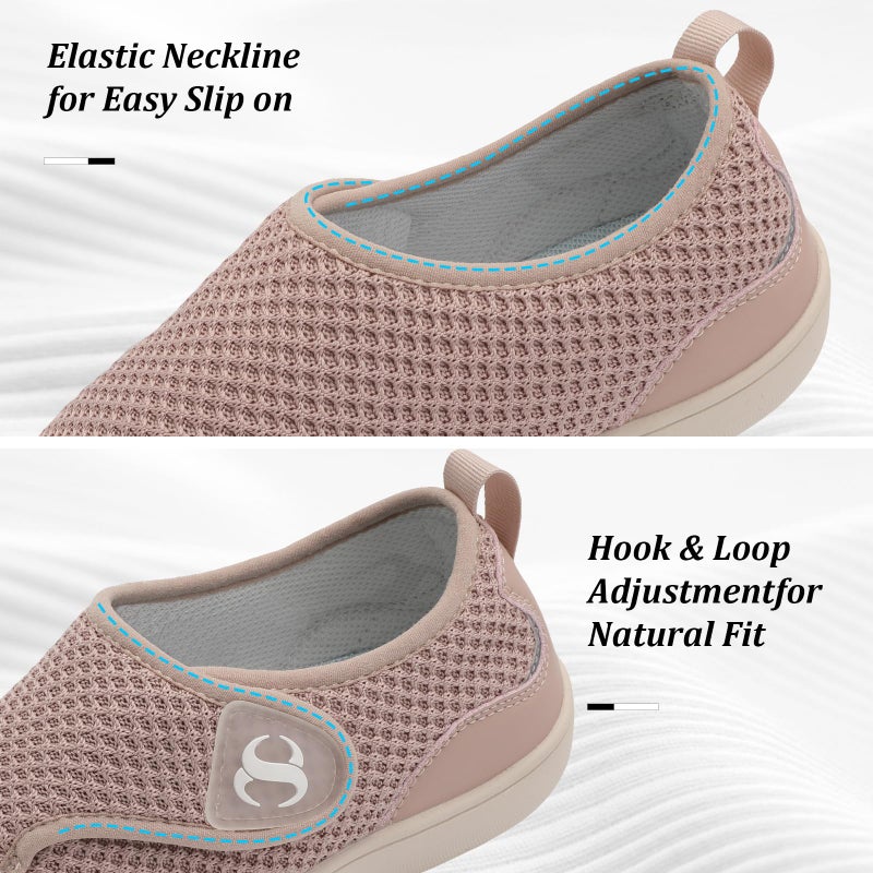 Scurtain Barefoot Shoes Womens Zero Drop Workout Sneakers Breathable Spring Summer Fall Nurse Shoe Comfy Orange Shoes Casual Wide Walking Shoes Size 9 - Image 3
