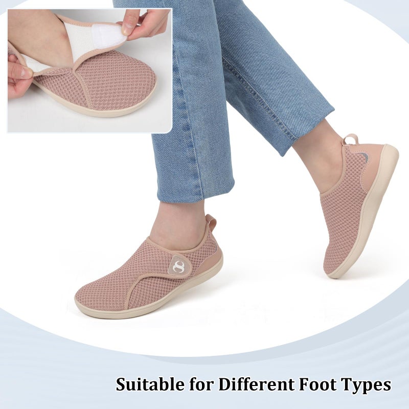 Scurtain Barefoot Shoes Womens Zero Drop Workout Sneakers Breathable Spring Summer Fall Nurse Shoe Comfy Orange Shoes Casual Wide Walking Shoes Size 9 - Image 5