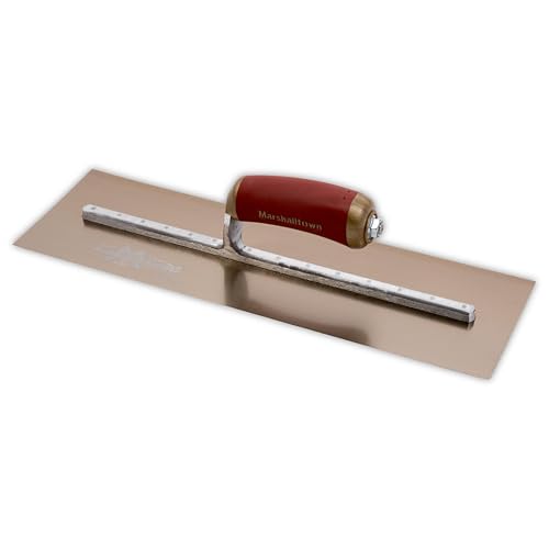 MARSHALLTOWN PermaShape Finishing Trowel, 14 x 5 Inch Broken-In Golden Stainless Steel Concrete Tool, Made in the USA, PB145GSD - Image 5