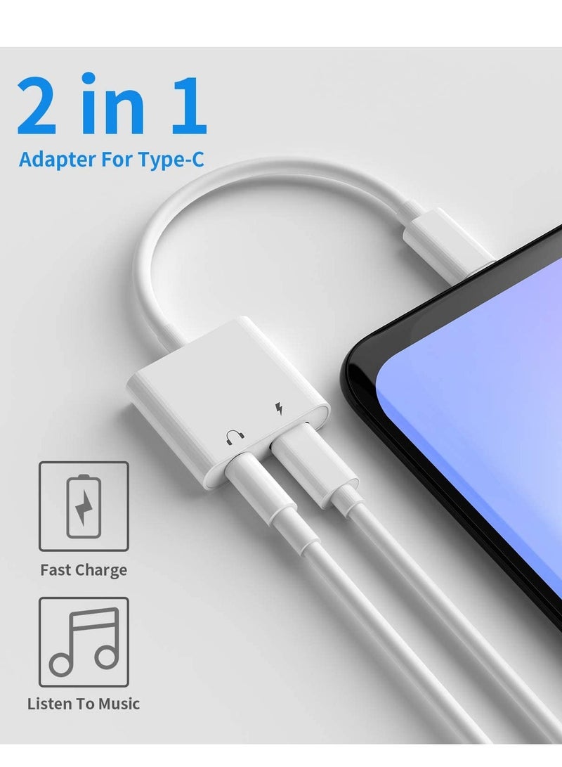 ELTRAZONE Fast Charging USB C to 3.5mm Headphone Adapter Aux Audio Type Charger Dongle Converter Jack for iPad Air4 Pro 2020 2019 2018 Samsung Galaxy S20 Ultra Z Flip Note S10 S9 Plus Compatible with Earphone - Image 3