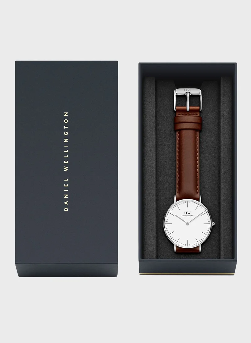 DANIEL WELLINGTON Classic St Mawes Silver White 36mm Watch