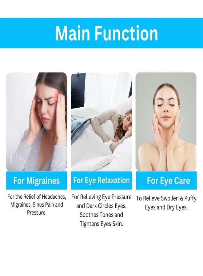 كوستيك قناع العين الجلّي الساخن والبارد القابل لإعادة الاستخدام من كوستيك لعلاج انتفاخ العينين والهالات السوداء والصداع النصفي | كمادة ثلجية باردة للعين لعلاج الجيوب الأنفية والصداع والتوتر | كمادة آمنة للاستخدام في المجمد والميكروويف (عبوة من قطعتين) - Image 3