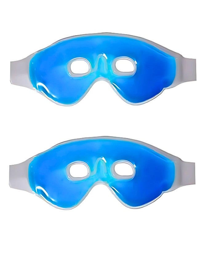 كوستيك قناع العين الجلّي الساخن والبارد القابل لإعادة الاستخدام من كوستيك لعلاج انتفاخ العينين والهالات السوداء والصداع النصفي | كمادة ثلجية باردة للعين لعلاج الجيوب الأنفية والصداع والتوتر | كمادة آمنة للاستخدام في المجمد والميكروويف (عبوة من قطعتين) - Image 1