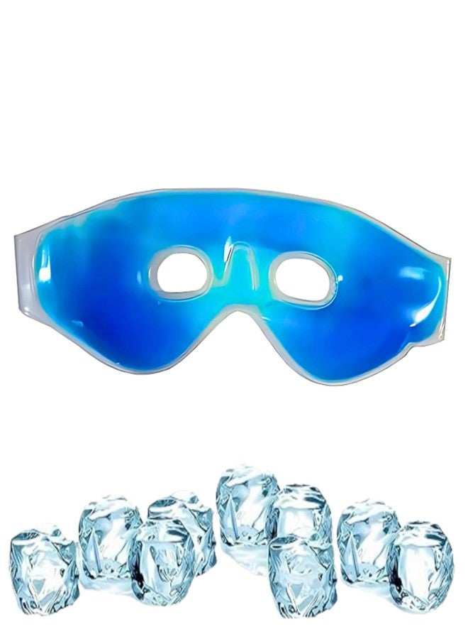 كوستيك قناع العين الجلّي الساخن والبارد القابل لإعادة الاستخدام من كوستيك لعلاج انتفاخ العينين والهالات السوداء والصداع النصفي | كمادة ثلجية باردة للعين لعلاج الجيوب الأنفية والصداع والتوتر | كمادة آمنة للاستخدام في المجمد والميكروويف (عبوة من قطعتين) - Image 2