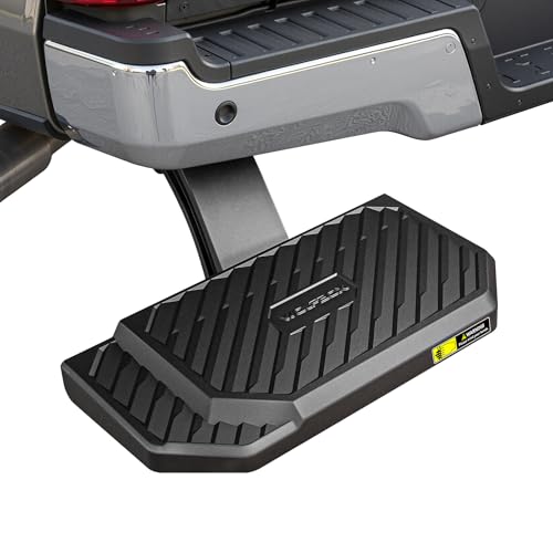 WOLFBOX Retractable Bed Step for 2023-2026 Ford F250/F350 Super Duty, 330 LBS Heavy-Duty Truck Bed Step, Non-Slip Aluminum Tailgate Step Replace Easy Bolt-On(Excludes Dual Exhaust Models) - Image 1