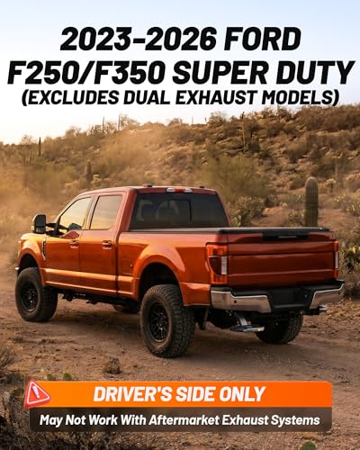 WOLFBOX Retractable Bed Step for 2023-2026 Ford F250/F350 Super Duty, 330 LBS Heavy-Duty Truck Bed Step, Non-Slip Aluminum Tailgate Step Replace Easy Bolt-On(Excludes Dual Exhaust Models) - Image 2
