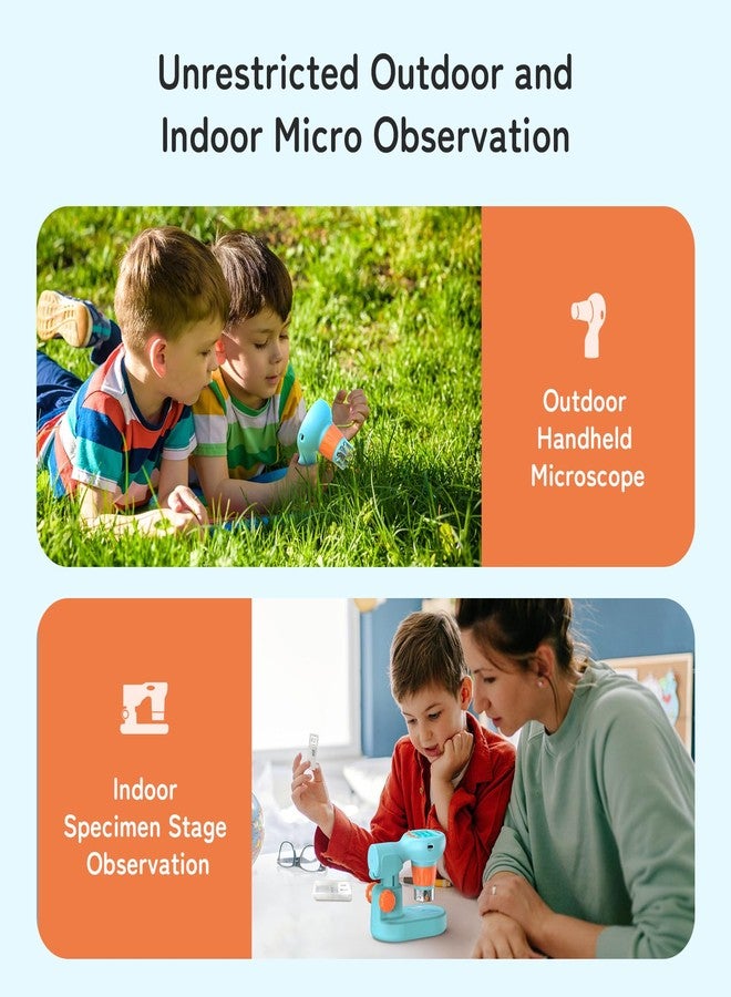 APEXEL Digital Microscope for Kids, 800X Handheld Microscope with 2” IPS Screen, Photo & Video Portable Child's with Adjustable Lights, Gift for Kids 3-12 (Including SD Card & Slides) - Image 2