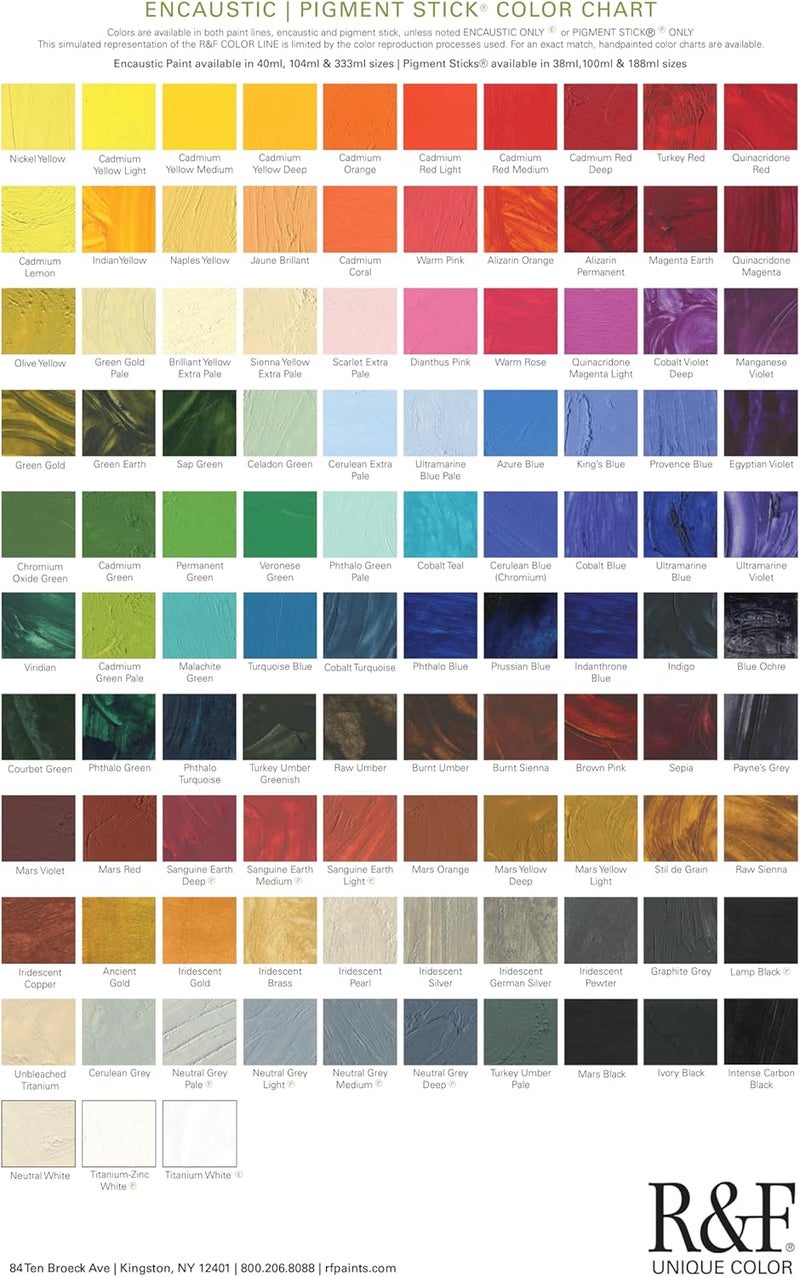 R&F Handmade Paints Encaustic Paint Cake, 40ml, Courbet Green - Image 4