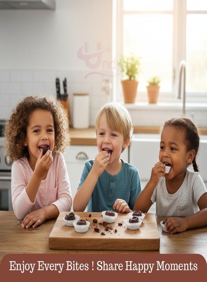 Undy Chocolate Mould Silicone Break Apart Round Heart Square Rectangle Pyramid Sphere Shape Chocolate Mould for Chocolate Making Multipurpose Jelly Ice Cubes Cake Decoration Tools, 3 PCS, Brown - Image 5