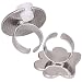 AKOAK 2 Pcs/Lot Mini Manicure Palette Wearable Metal Nail Art Polish Holder Paint Palette Finger Rings Nail Art Tools - Image 2