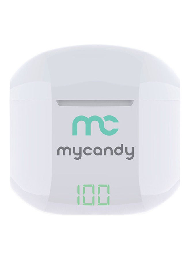 MYCANDY Portable Earbuds With Charging Case White - Image 3