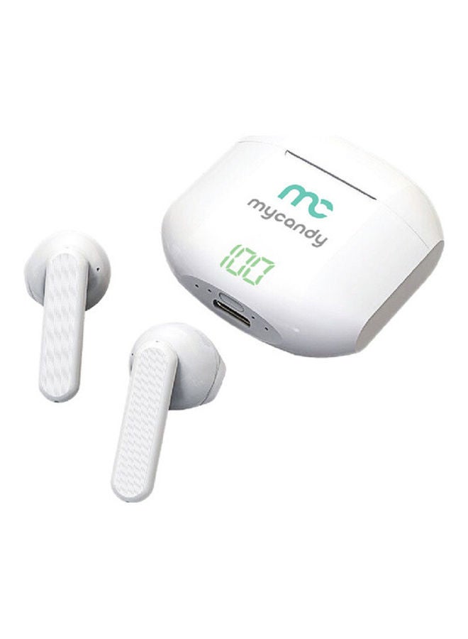 MYCANDY Portable Earbuds With Charging Case White - Image 2