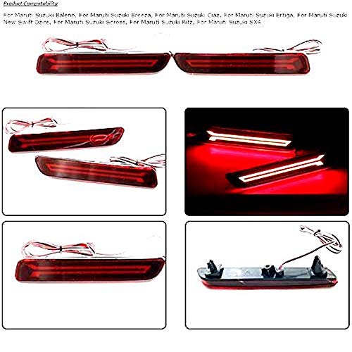 DETACHI Pro-11P Led Brake Light Car Reflector for Bumper(Rear/Back) DRL For Maruti Suzuki Ertiga- Set of 2 Pcs With Maruti Suzuki Baleno Brezza Ciaz Ertiga New Swift Dzire Scross Ritz (Random Design) - Image 4