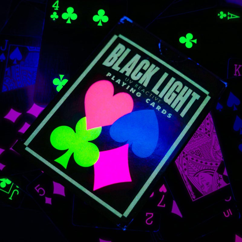Funwares UV Black Light Playing Cards by Island Dogs Neon Fluorescent Glow Deck for Black Light Games Glow in The Dark Playing Cards Parties Unique Cards Durable Great Gift for Collectors - Image 3