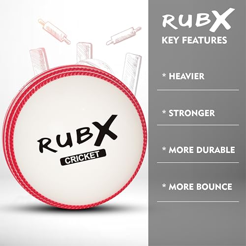 RUBX PVC T-20 Plus Practice Cricket Wind Balls 110g – Pack of 3, (White), for Indoor & Outdoor, Street & Beach Cricket - Image 5
