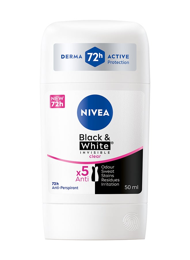 Nivea Black And White Invisible Antiperspirant Deodorant Stick for Women - Image 1