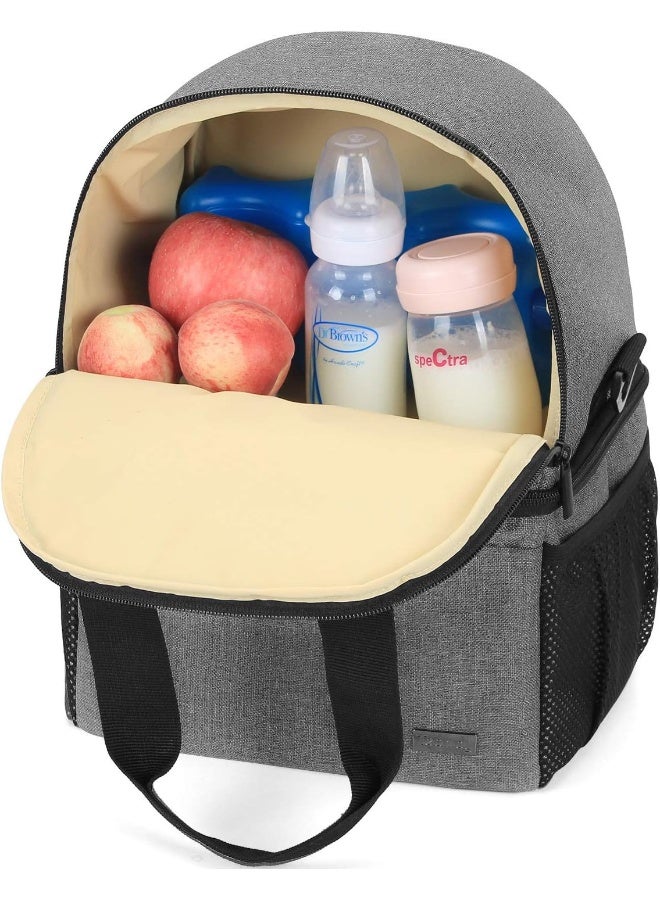 تيموي Breast Pump Bag Tote with Cooler Compartment for Breast Pump, Cooler Bag, Breast Milk Bottles and More - Image 2