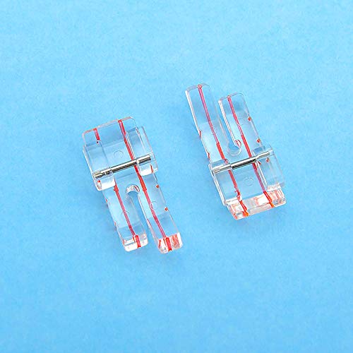 VANICE 2 Pcs Border Guide Presser Foot,1/4 Inch Clear View Quilting Parallel Guide Stitch Presser Foot - Fit for Singer, Brother, Babylock, Household Low Shank Sewing Machine - Image 3