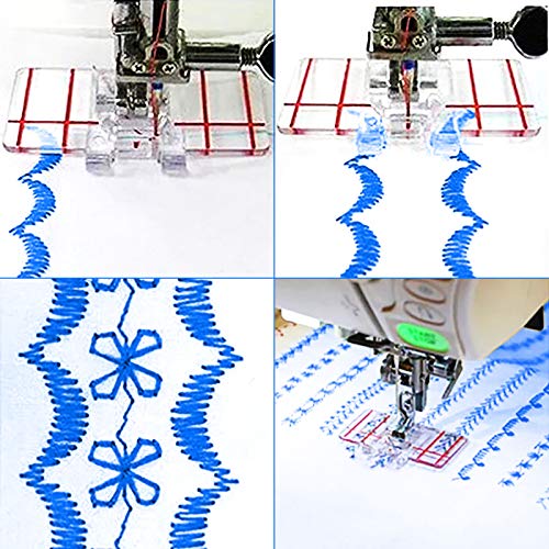 VANICE 2 Pcs Border Guide Presser Foot,1/4 Inch Clear View Quilting Parallel Guide Stitch Presser Foot - Fit for Singer, Brother, Babylock, Household Low Shank Sewing Machine - Image 4