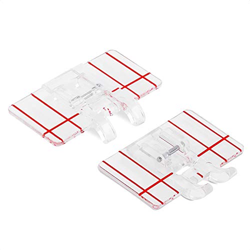 VANICE 2 Pcs Border Guide Presser Foot,1/4 Inch Clear View Quilting Parallel Guide Stitch Presser Foot - Fit for Singer, Brother, Babylock, Household Low Shank Sewing Machine - Image 2