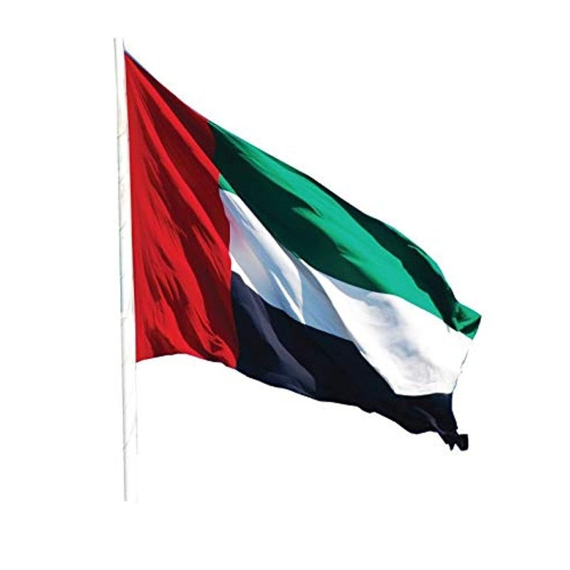 UAE Minimatt Fabric Outdoor Flag - 3x1.5m For Exterior Use Polyester Fabric Vibrant Print Weather Resistant 3 PCS - Image 1