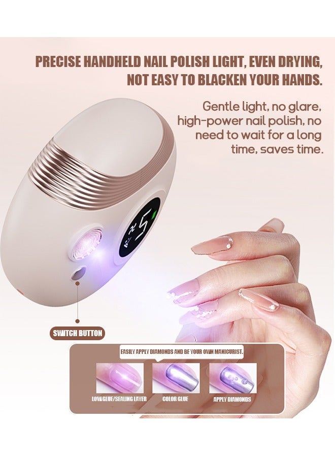 Momozone 2-in-1 Electric Nail Clipper & Polisher with LED Light, Digital display Manicure Machine (Pink)  - Image 2