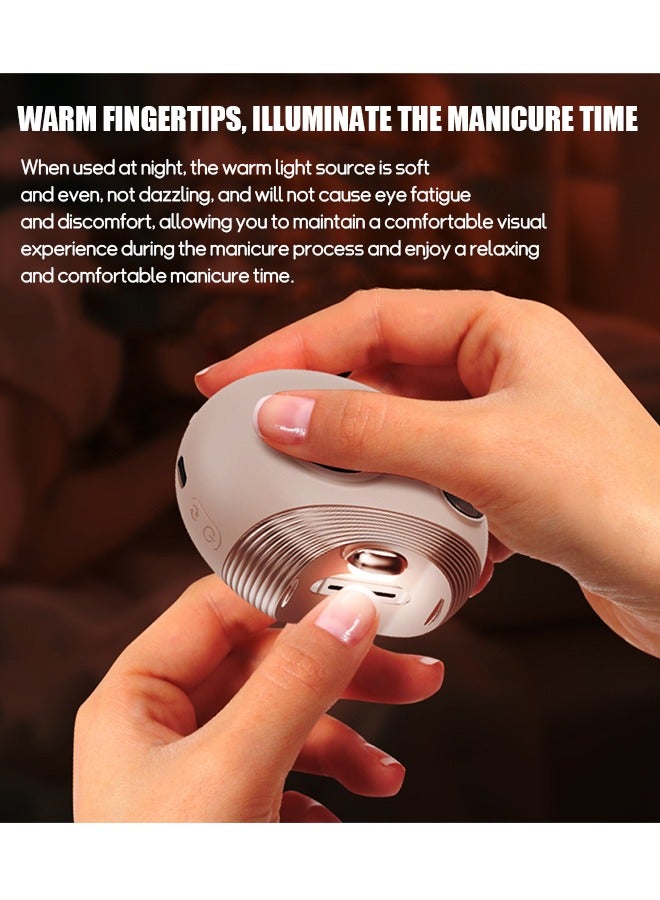 Momozone 2-in-1 Electric Nail Clipper & Polisher with LED Light, Digital display Manicure Machine (Pink)  - Image 4