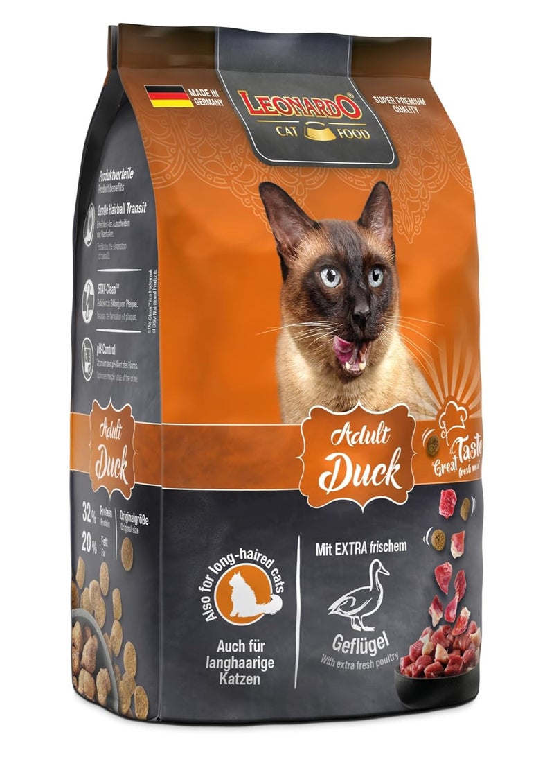 ليوناردو طعام ليوناردو هوليستيك الجاف مع بط طازج للقطط البالغة 300 جرام - Image 3